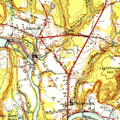 United States Geological Survey Windsor Locks, CT (1953, 31680-Scale) digital map