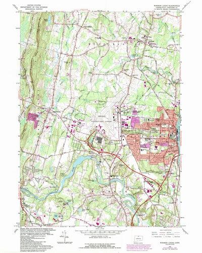United States Geological Survey Windsor Locks, CT (1964, 24000-Scale) digital map