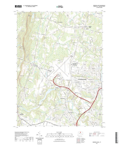 United States Geological Survey Windsor Locks, CT (2021, 24000-Scale) digital map