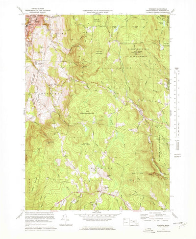 United States Geological Survey Windsor, MA (1973, 25000-Scale) digital map