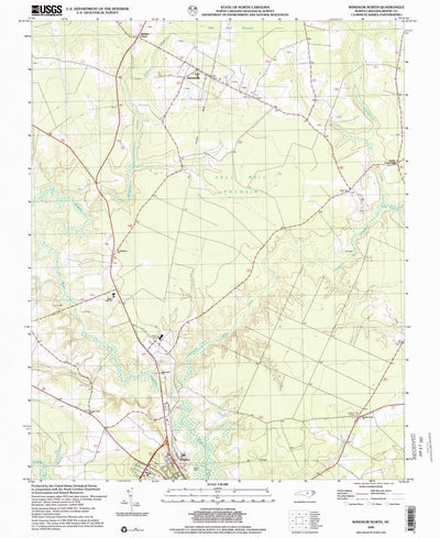 United States Geological Survey Windsor North, NC (2000, 24000-Scale) digital map