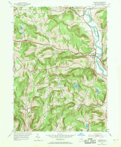 United States Geological Survey Windsor, NY (1952, 24000-Scale) digital map