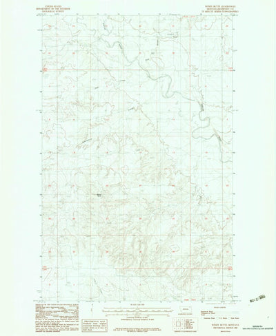 United States Geological Survey Windy Butte, MT (1983, 24000-Scale) digital map
