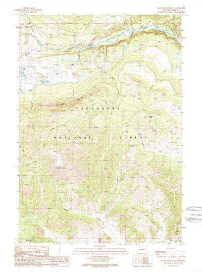 United States Geological Survey Windy Mountain, WY (1989, 24000-Scale) digital map