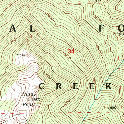 United States Geological Survey Windy Peak, CO (1994, 24000-Scale) digital map