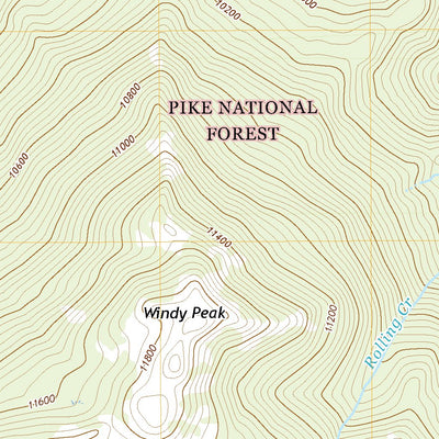 United States Geological Survey Windy Peak, CO (2022, 24000-Scale) digital map