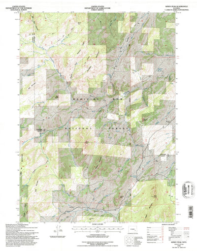United States Geological Survey Windy Peak, WY (1992, 24000-Scale) digital map