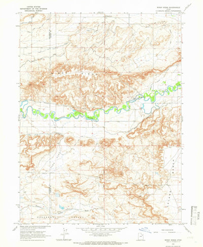 United States Geological Survey Windy Ridge, UT (1964, 24000-Scale) digital map