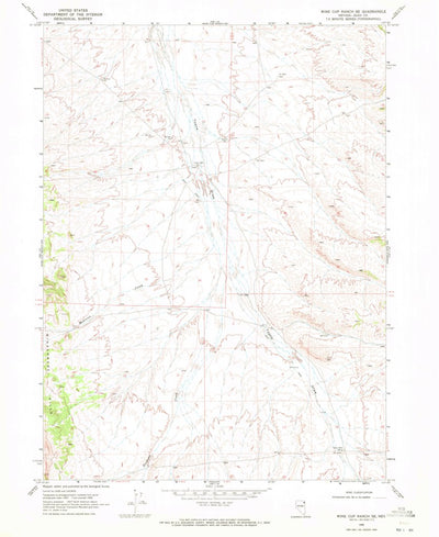 United States Geological Survey Wine Cup Ranch SE, NV (1968, 24000-Scale) digital map