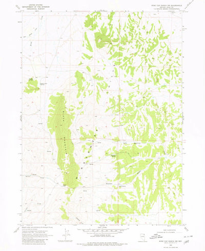 United States Geological Survey Wine Cup Ranch SW, NV (1968, 24000-Scale) digital map