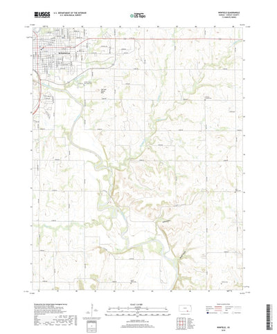United States Geological Survey Winfield, KS (2018, 24000-Scale) digital map