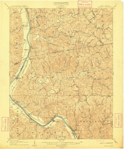 United States Geological Survey Winfield, WV (1908, 62500-Scale) digital map