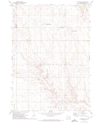 United States Geological Survey Winfred SE, SD (1971, 24000-Scale) digital map