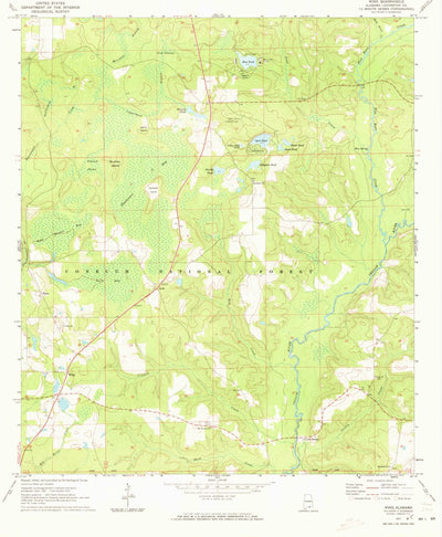 United States Geological Survey Wing, AL (1971, 24000-Scale) digital map