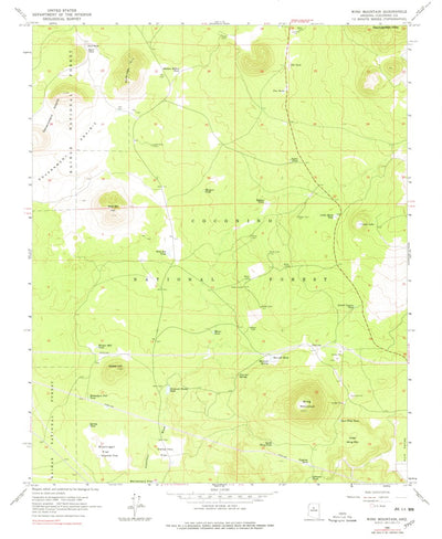 United States Geological Survey Wing Mountain, AZ (1966, 24000-Scale) digital map