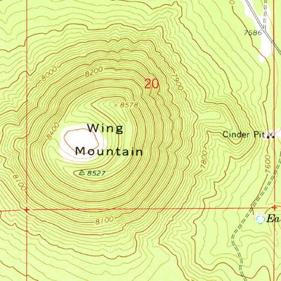 United States Geological Survey Wing Mountain, AZ (1966, 24000-Scale) digital map