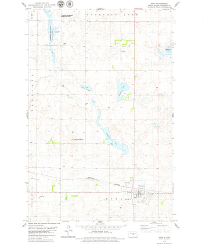 United States Geological Survey Wing, ND (1979, 24000-Scale) digital map