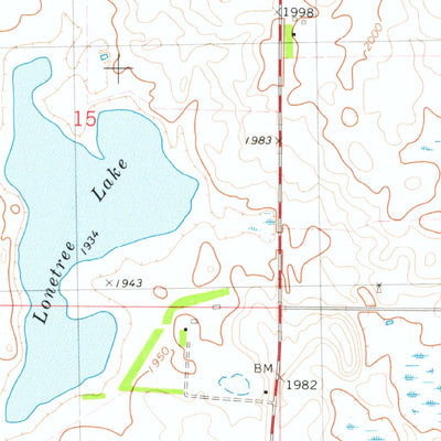United States Geological Survey Wing, ND (1979, 24000-Scale) digital map