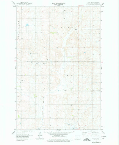 United States Geological Survey Wing SE, ND (1975, 24000-Scale) digital map