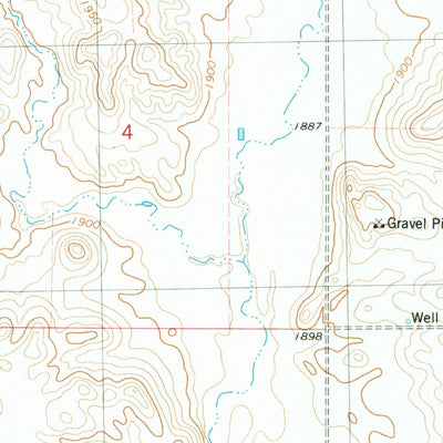 United States Geological Survey Wing SE, ND (1975, 24000-Scale) digital map