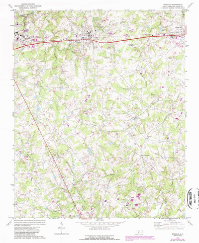 United States Geological Survey Wingate, NC (1970, 24000-Scale) digital map