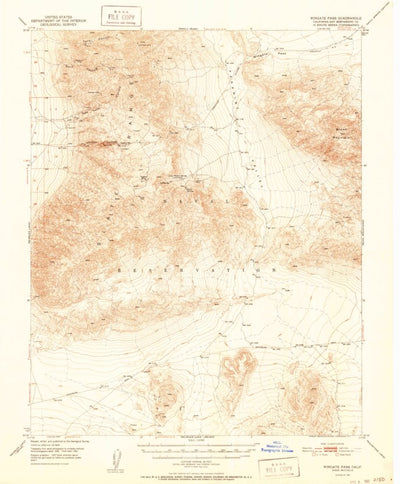 United States Geological Survey Wingate Pass, CA (1951, 62500-Scale) digital map