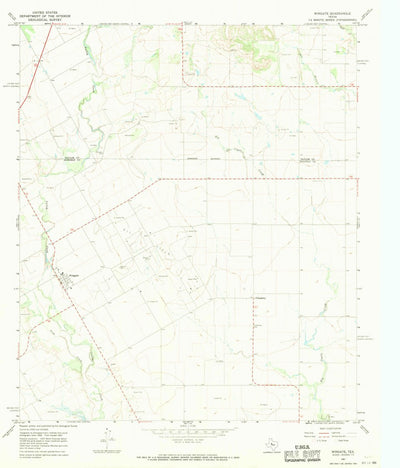 United States Geological Survey Wingate, TX (1967, 24000-Scale) digital map