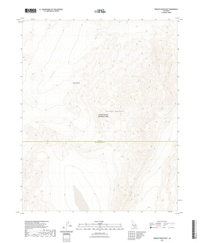 United States Geological Survey Wingate Wash East, CA (2021, 24000-Scale) digital map