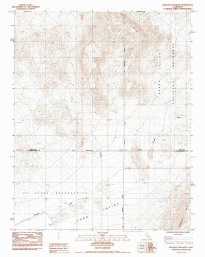 United States Geological Survey Wingate Wash West, CA (1985, 24000-Scale) digital map