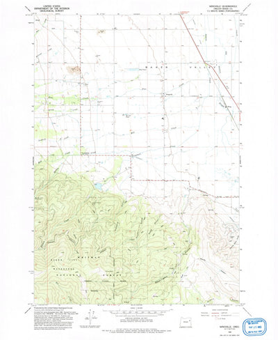 United States Geological Survey Wingville, OR (1993, 24000-Scale) digital map