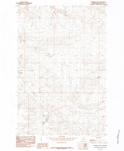 United States Geological Survey Winifred East, MT (1985, 24000-Scale) digital map