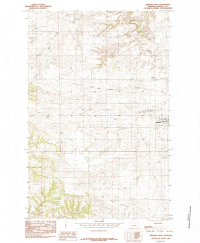 United States Geological Survey Winifred West, MT (1985, 24000-Scale) digital map
