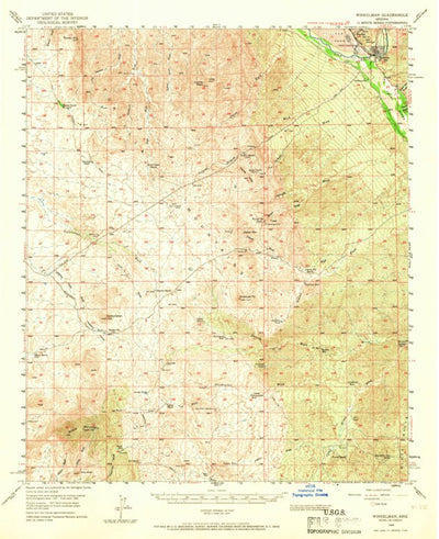 United States Geological Survey Winkelman, AZ (1949, 62500-Scale) digital map