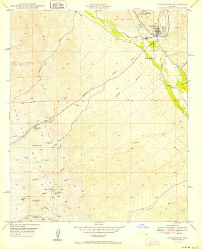 United States Geological Survey Winkelman, AZ (1950, 24000-Scale) digital map