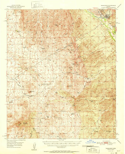 United States Geological Survey Winkelman, AZ (1951, 62500-Scale) digital map