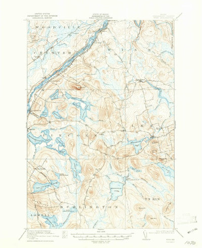 United States Geological Survey Winn, ME (1920, 62500-Scale) digital map