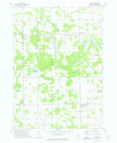 United States Geological Survey Winn, MI (1973, 24000-Scale) digital map