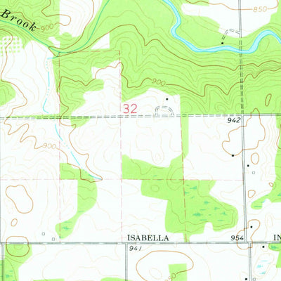 United States Geological Survey Winn, MI (1973, 24000-Scale) digital map