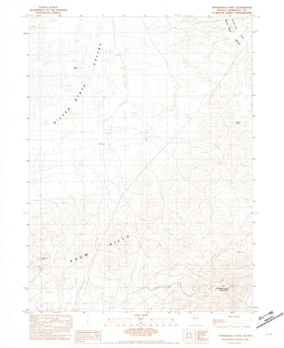 United States Geological Survey Winnemucca Mountain, NV (1982, 24000-Scale) digital map