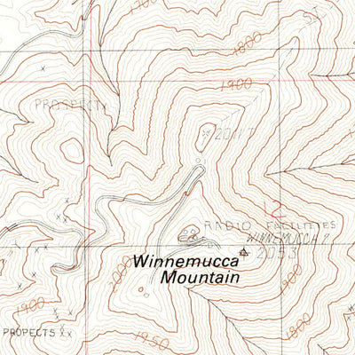 United States Geological Survey Winnemucca Mountain, NV (1982, 24000-Scale) digital map