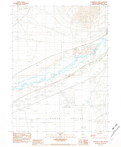 United States Geological Survey Winnemucca West, NV (1982, 24000-Scale) digital map