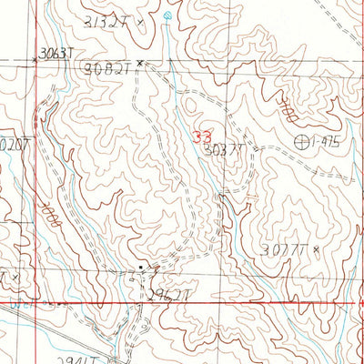 United States Geological Survey Winnett North, MT (1986, 24000-Scale) digital map
