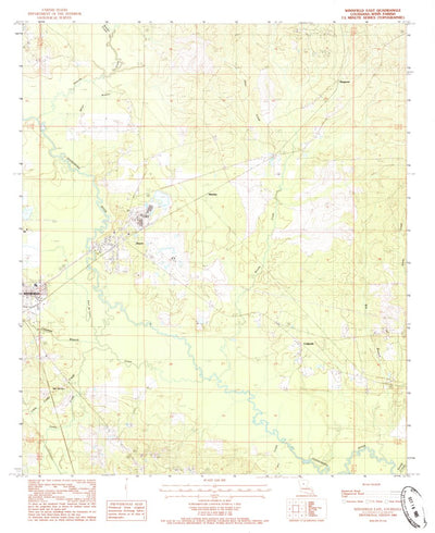 United States Geological Survey Winnfield East, LA (1984, 24000-Scale) digital map