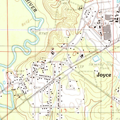 United States Geological Survey Winnfield East, LA (1984, 24000-Scale) digital map