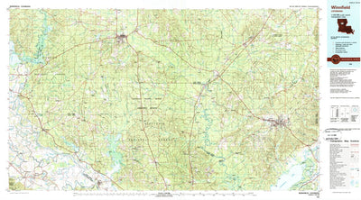 United States Geological Survey Winnfield, LA (1986, 100000-Scale) digital map