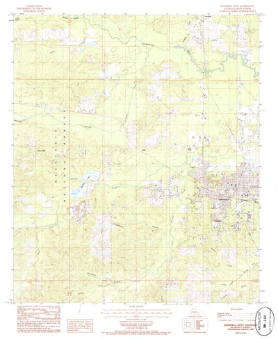 United States Geological Survey Winnfield West, LA (1984, 24000-Scale) digital map