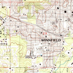 United States Geological Survey Winnfield West, LA (1984, 24000-Scale) digital map