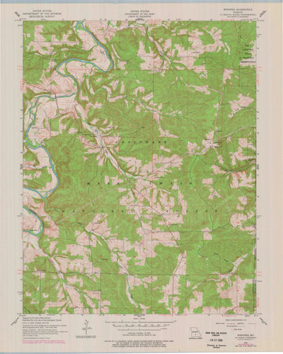 United States Geological Survey Winnipeg, MO (1954, 24000-Scale) digital map