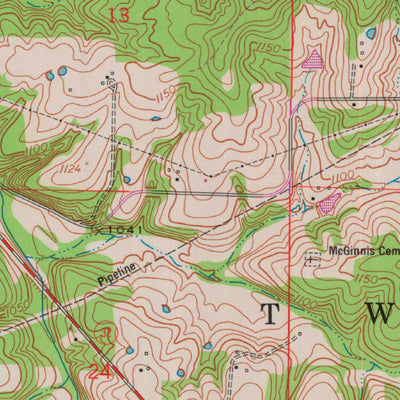 United States Geological Survey Winnipeg, MO (1954, 24000-Scale) digital map