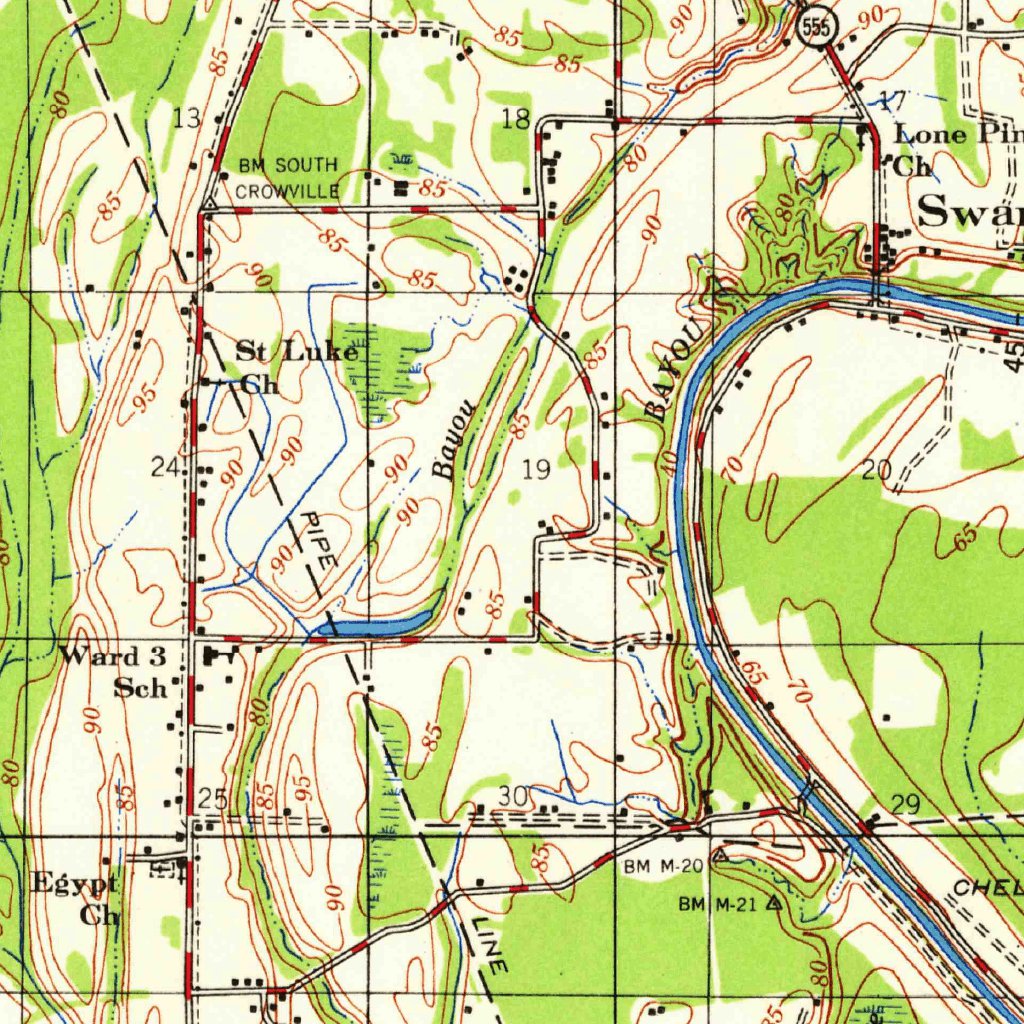 Winnsboro, LA (1958, 62500Scale) Map by United States Geological